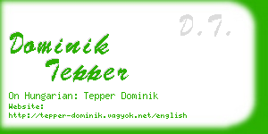 dominik tepper business card